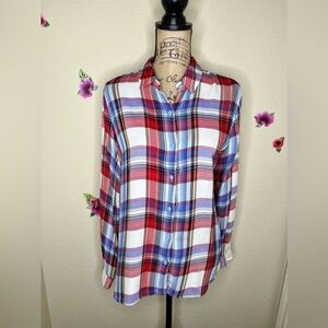 Chelsea & Theodore Button Down Plaid Shirt